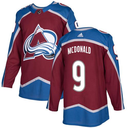 Adidas Colorado Avalanche 9 Lanny McDonald Burgundy Home Authentic Stitched Youth NHL Jersey